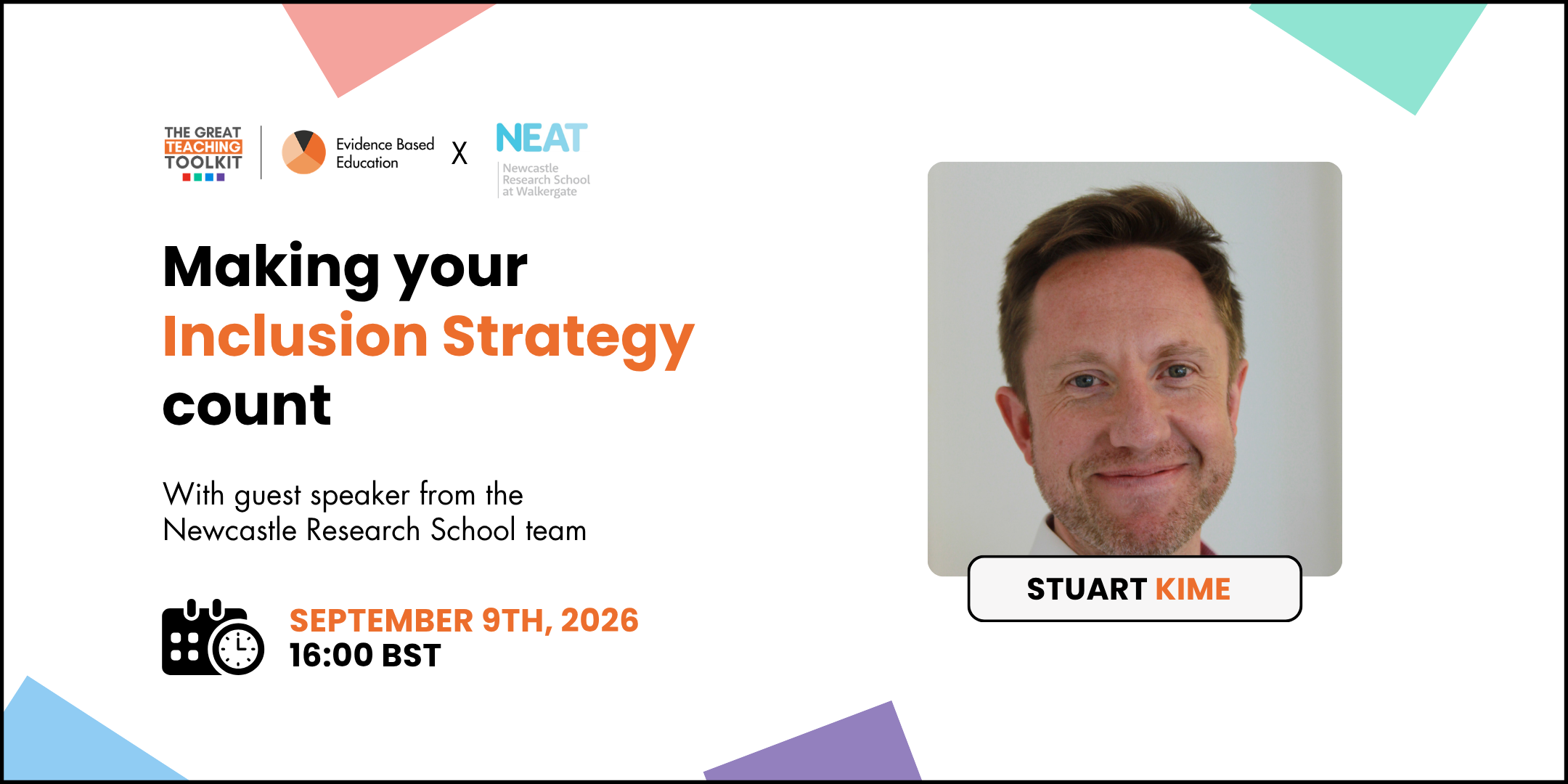 Cover for the webinar with Newcastle Research School 'Making your Inclusion Count'